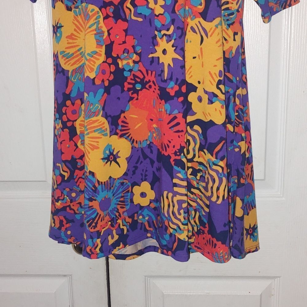Lularoe Perfect Tee Tunic Bold Pattern Bright Fun… - image 2